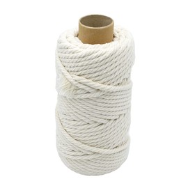 Cotton Rope, Macrame Twine, Multi-purpose, Knitting, Packing, Gardening, Cat Tower, Repair, DIY, Large Capacity (0.2 inches (6 mm x 50 m), Beige)