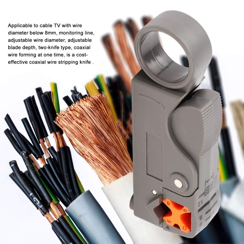 Heayzoki Cable Stripper Coaxial Wire Coax Stripping Tool,Mini Wire Stripper