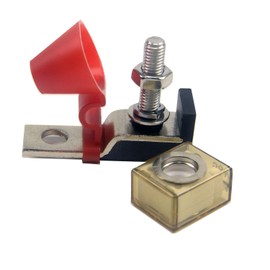 Bumbesti 60A Maximum 58V DC MRBF Terminal Fuse Block Single Stud 5/16" (M8) Compact Marine Rated Battery Fuse,Ignition Protected Battery Fuse IP66 Waterproof