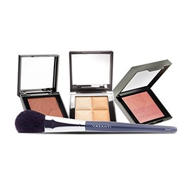 Vasanti Complexion Kit - Highlighter/Bronzer/Blush + bonus Blush Brush