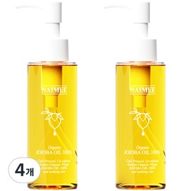 Naimi Organic Jojoba Oil 100%, 4, 125ml / 나이미 유기농 호호바오일 100%, 4개, 125ml