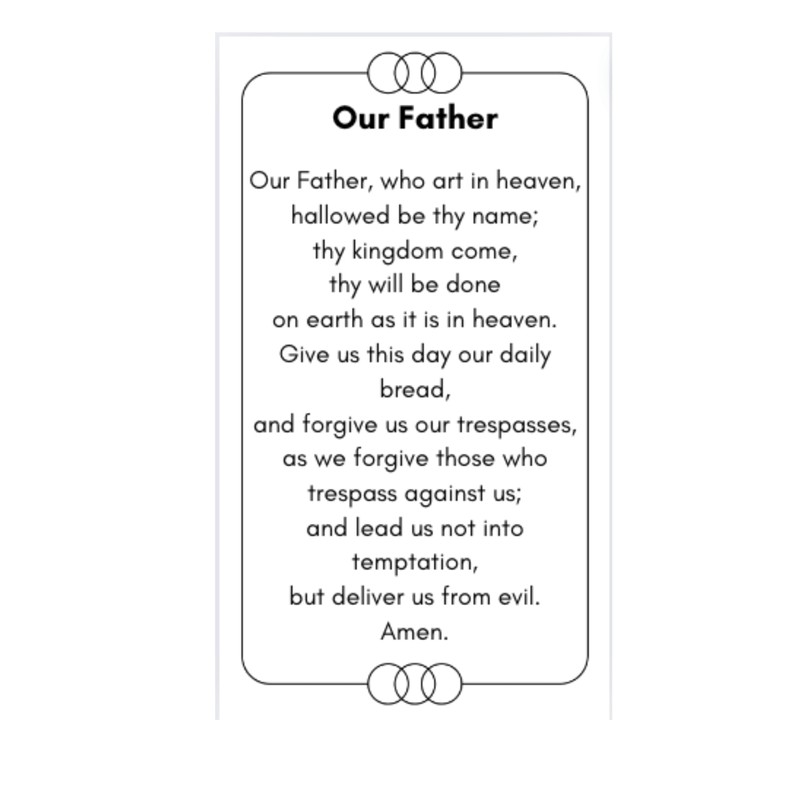 Holy Lines Laminated Divine Mercy Chaplet Prayer Card with Our