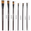 Bezavea 6 Piece Professional Nylon Paint Brush Set for Oil,