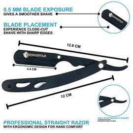 Stainless Steel Straight Edge Razor for sale 100 Single Blades with Comfort Leather Pouch - Traditional Handle - Buy Straight 100-Pack shaving beard manual shaver