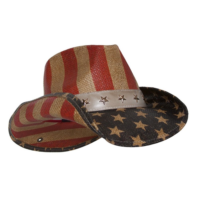 Peter Grimm Blue Justice USA Cowboy Hat