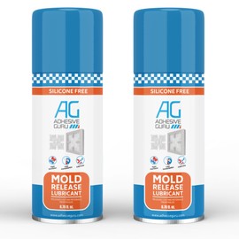 Adhesive Guru Non Silicone Epoxy Mold Release Spray (2x6.76 fl oz), Silicone-Free Release Agent Aerosol Spray for Epoxy Resin Molds, 2 Pack