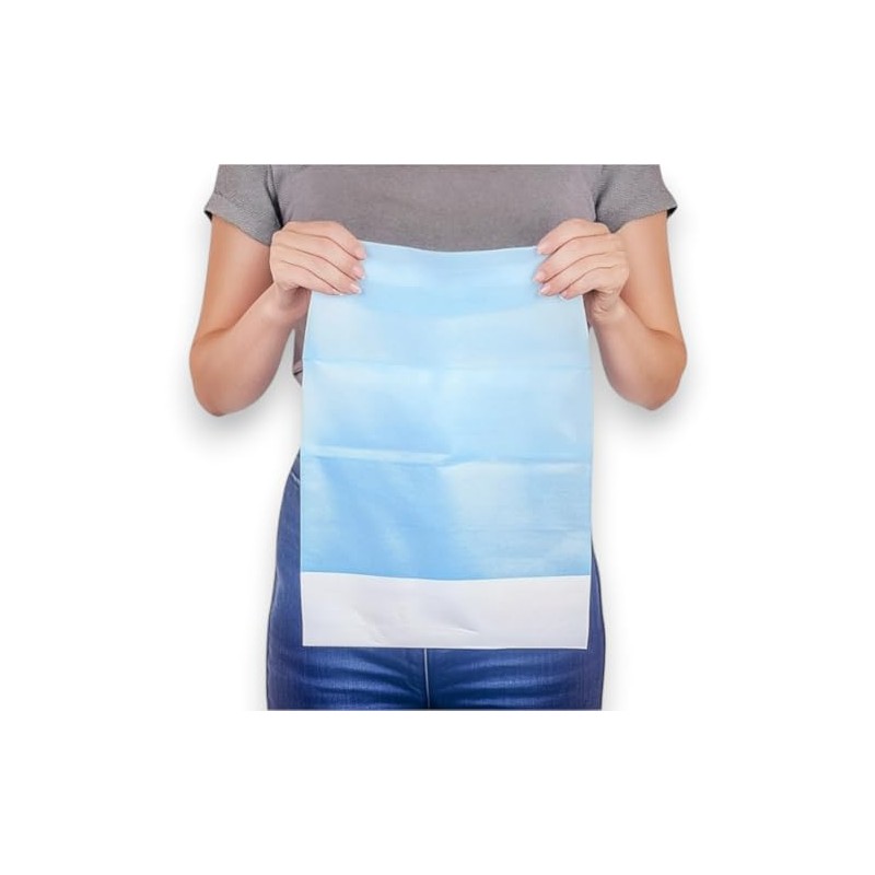 FabaCare Disposable Paper Bibs for Adults with Waterproof PE Coating,