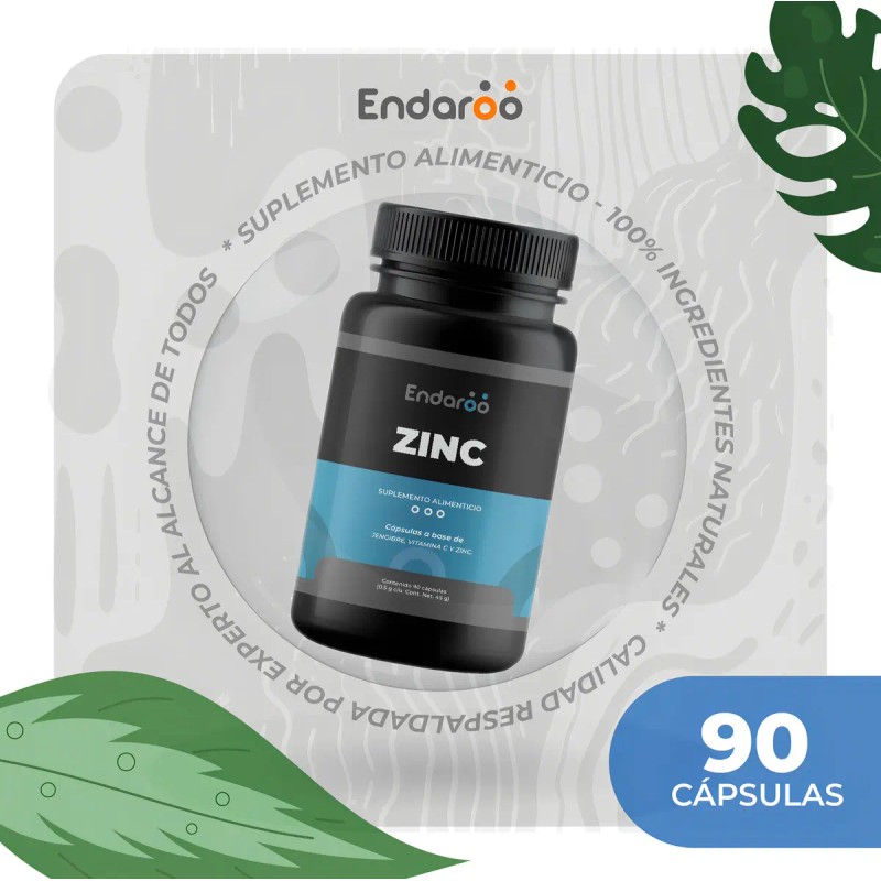Suplemento Zinc Vitamina Jengibre Cápsulas Endaroo