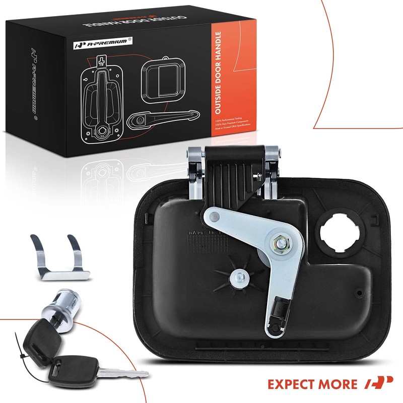 A-Premium Exterior Door Handle with Key Cylinder Compatible with Kenworth