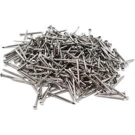 Design61 100x Round Head Nails 1.8 x 25 mm Nickel-Plated Brass