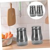 iplusmile 2pcs Portable Seasoning Bottles Condiment Containers Stand for Salt