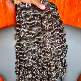 New Arrival Raw Cambodian Hair Natural Weaving ,Raw Cambodian Natural Wavy Hair, Vietnamese Burmese Human Hair Burmese Curlycolor: 1 Natural Wavy, Stretched Length: 22"