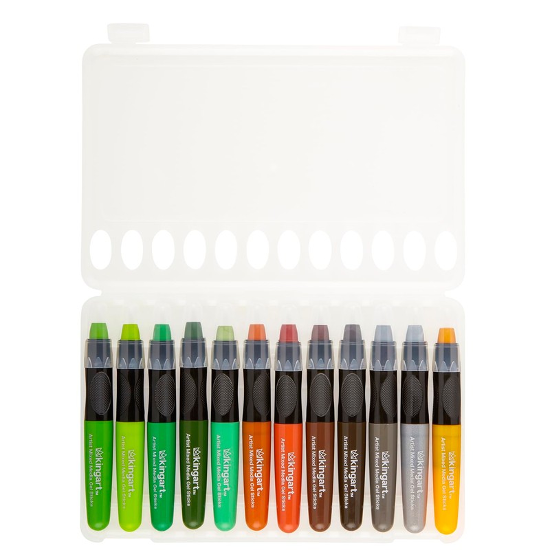 KINGART GS027-1 Gel Stick Single, IRON Color, Artist Mixed Media