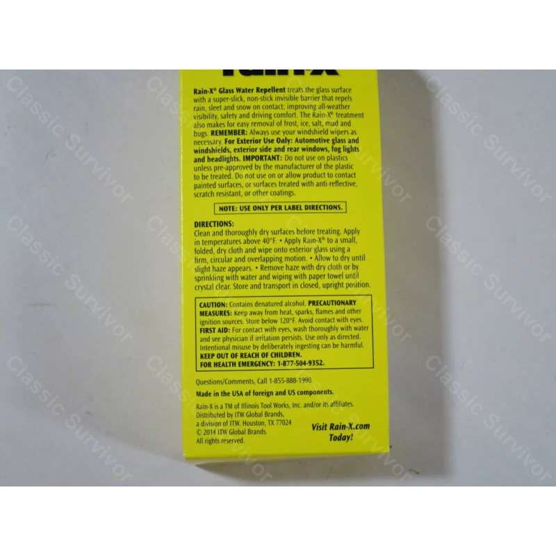 Rain-X 800002242 Original Glass Water Repellent - 3.5 oz Bottle