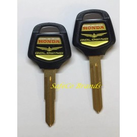 SafeCo Brands 2-Honda Goldwing Key Blanks with Logo Fits 2001 thru 2018 UNCUT BLANKS