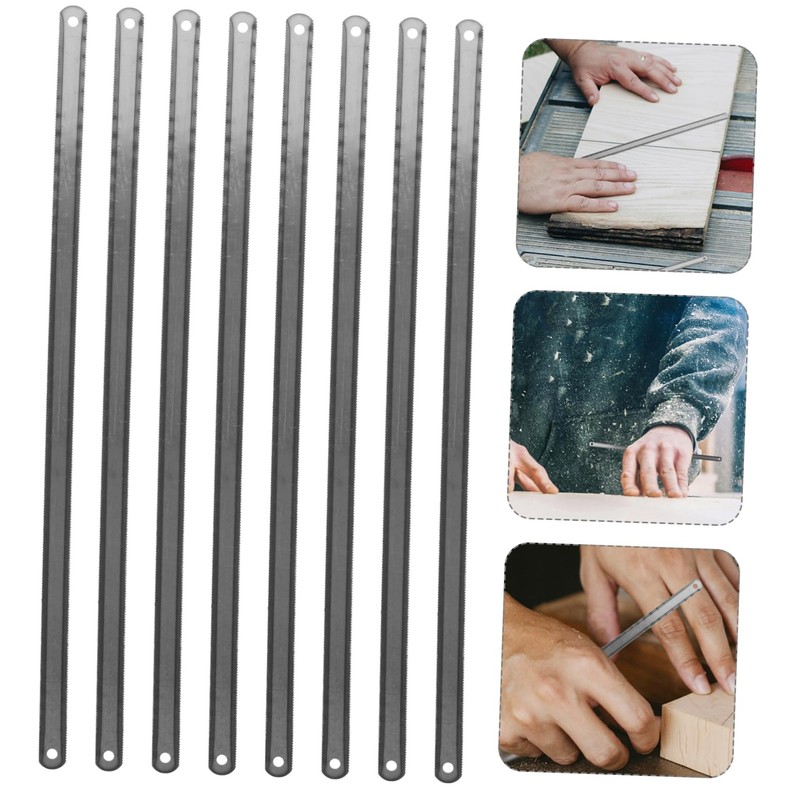 LALAFINA 25Pcs Flexible Hacksaw Blades Durable Carbon Steel Replacement Blades