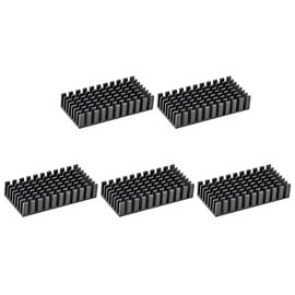 sourcing map Electronic Radiators Heatsink for MOS GPU IC Chip Black 50 x 25 x 10 mm 5pcs
