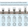 Universal Tee-Crank Casement Window Crank Handle,5 spindles(White) (4 Pack)