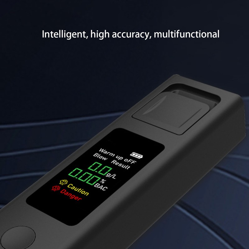 Breathalyzer Small Portable Smart Quick Response Blowing LCD HD Three