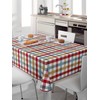 BEAUTEX Oilcloth Tablecloth Wipe Clean Non-Slip with Piping Band Square