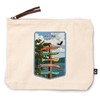 Arizona, Signpost, Lake and Eagle, 100% Cotton Zipper Pouch, Travel