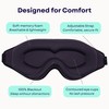 Revive Float Sleep Mask, 100% Blackout, Soft Contoured Foam, Black,