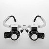 Loupe Magnifier Glasses Head Mount with LED Light Adjustable Glasses