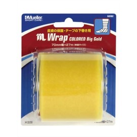 Mueller 53702 M Wrap, Color, Big Gold, Blister Pack, Mwrap, Colored Big Gold, Blister Pack, 2.8 inches (70 mm), [1 Pack] Underwrap, Gold