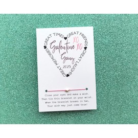 Galentine Gang XOXO Heart~ GREAT FRIENDS ~ GREAT LAUGHS ~ GREAT TIMES ~ GREAT MEMORIES Wish Bracelet, Galentine's Day Gift For Friends, Gifts for Galentine's Day, Galentines Day Gift