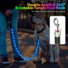 YFbrite 7Ft Light up Dog Leash with 15 Flashing Modes