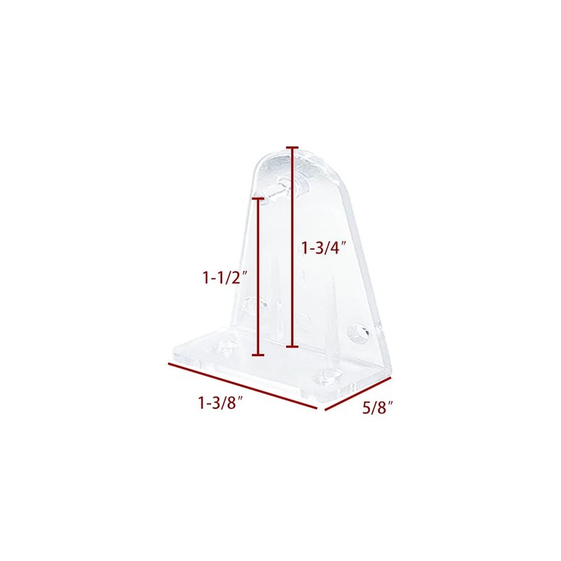 LannuMet 8pcs 45mm Clear Plastic Blinds Hold Down Brackets Window