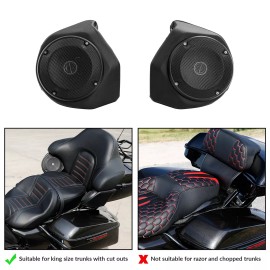 TCMT King Rear 6.5" Speaker Pod Fit For Harley Tour Pak Touring Road Glide 2014-2024