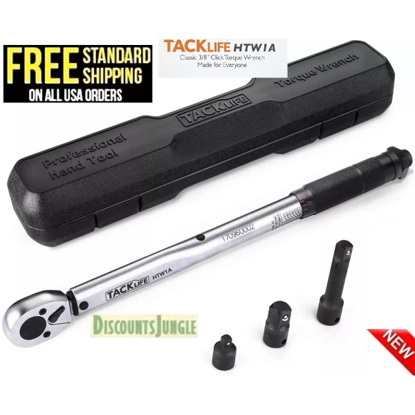 TACKLIFE 3/8-Inch Drive Click Torque Wrench 10-80 ft.-lb. / 13.6-108.5