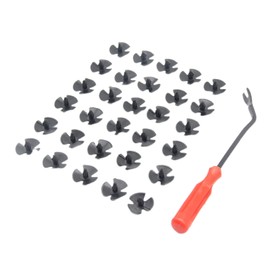 NIUQIUP 4878883AA Nylon Clip Hood Insulation Retainers with Fastener Remover, Pack of 31, Bumper Cover Retainer Clip, Replacement for Jeep, Dodge, Ram, Nylon Clip