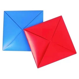 Squid Game 2 Gonggi Set Traditional Korean Game with Traditional Play （Jebi Chagi, Gong Gi, Biseokchigi, Paeng-Y & DDAKJI set gonggi squid game） - color: DDAKJI Card(1 Red 1 Blue)