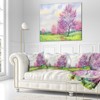 Designart Purple Spring Landscape' Floral Throw Cushion Pillow Cover for