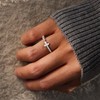 STORYJEWELLERY Sterling Silver Rings, Cross Rings for Women, Purity Ring,