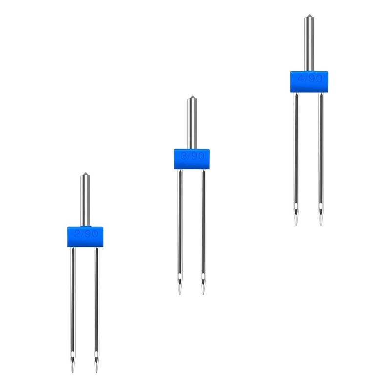 3 Pack Twin Needles for Household Sewing Machine, Stretch Machine
