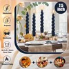 7.5 Inches Spiral Taper Candles Navy BlueTwisted Candle Dripless Unscented