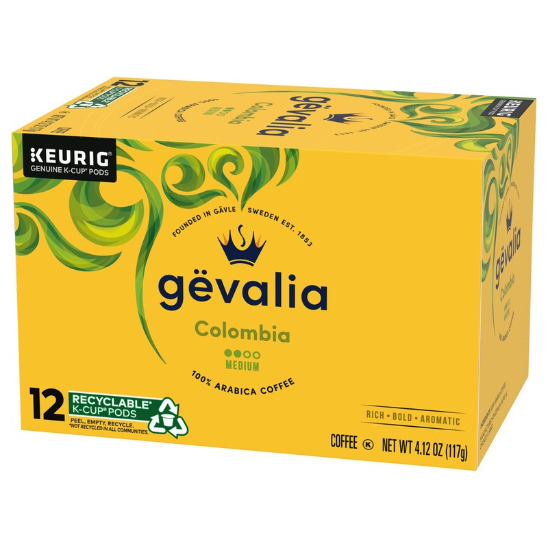 Gevalia Colombia K-Cups,12-Count Box, (Pack of 3) [RETAIL PACKAGING]