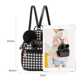KL928 Girls Mini Backpack Bowknot Polka Dot Cute Small Daypacks Convertible Shoulder Bag Purse for Women