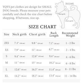 YQYS Pet Dog T-Shirts Thick Striped Cotton Tee Shirt for Small Dogs and Cats Puppy Clothes Dog Apparel Teacup Dog Clothing for Chihuahua Yorkie Poodle Black White Small