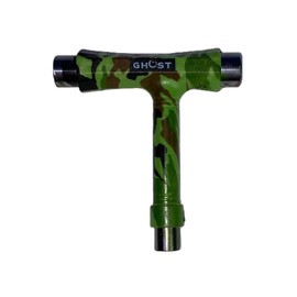 GHOST BOARDS Y3 Skateboard Tool Kit - All-in-One T Tool for Skateboard, Longboard, Roller & Skate - Multi-Function Portable Skate Tool with T-Type Allen Key & L-Type Phillips Head Wrench (Camouflage)