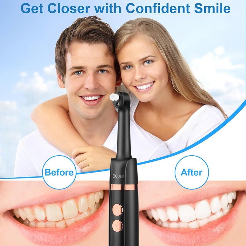 SIQUER Pulidor de dientes eléctrico con luz LED y 5