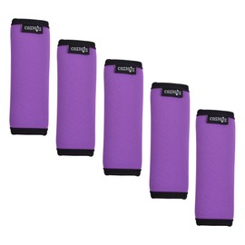 Cosmos 5 Pcs Purple Color Neoprene Handle Wraps/Handle Grip/Luggage Identifier for Travel Bag Luggage Suitcase