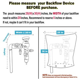 ArtiGifts Insulated Pouch - Backflow Insulation Cover for Winter Freeze Protection, Pale Khaki, 25’’W x 30’’H - Measure Before Purchase