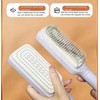 Fokmuaex 1pcs Self-Cleaning Retractable Bristle Hair Brush for Women with