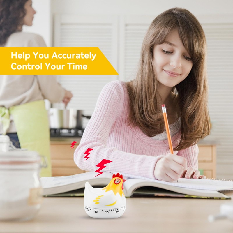 Kitchen Timer,Egg Timer,60 Minute Chicken Kitchen Timer Manual Kitchen Timer