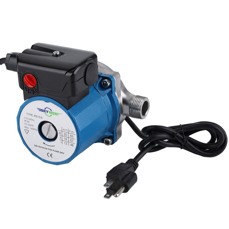 BOKYWOX 3-Speed Hot Water Circulation Pump NPT 3/4'' Recirculating Circulating