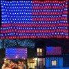 PUHONG (New) American Flag Lights, 420 LED USA Flag Net